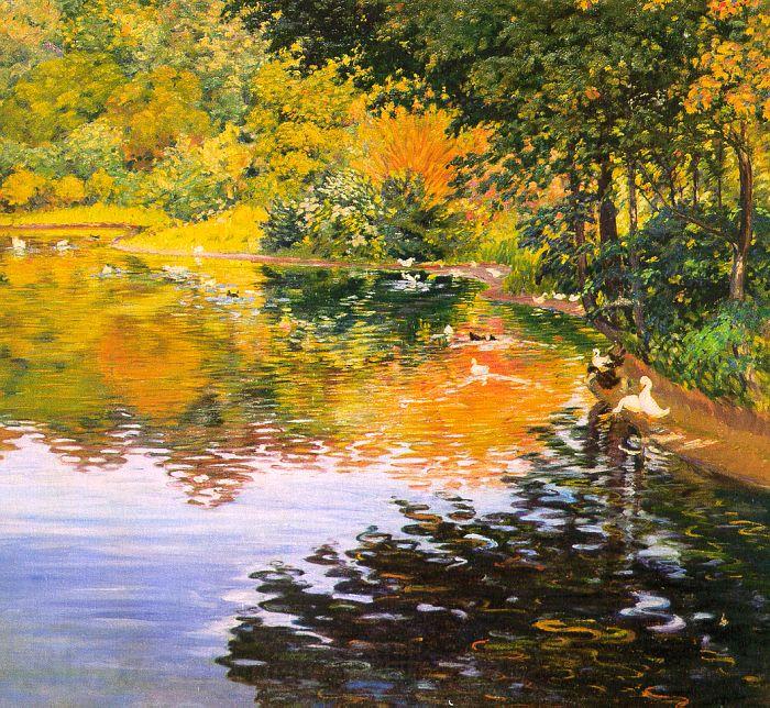 Kate Clark Mill Pond Germany oil painting art